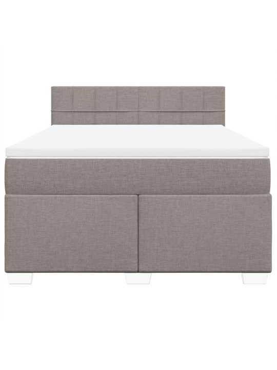 Box spring postel s matrací taupe 140x190 cm textil
