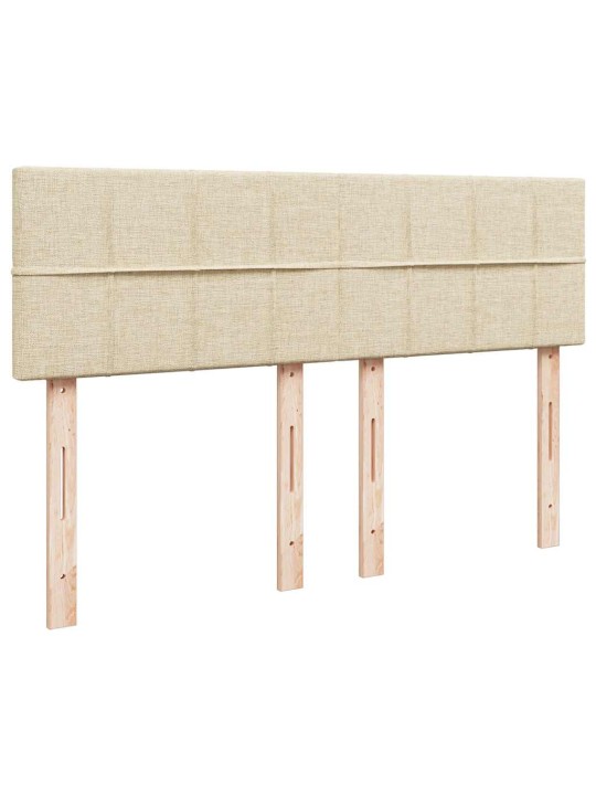 Box spring postel s matrací krémová 140x190 cm textil
