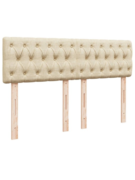 Box spring postel s matrací krémová 140x190 cm textil