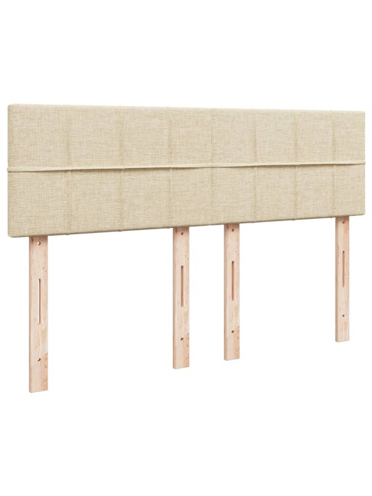 Box spring postel s matrací krémová 140x200 cm textil