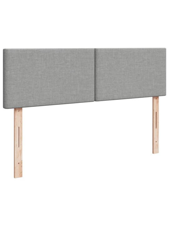 Box spring postel s matrací světle šedá 160 x 200 cm textil