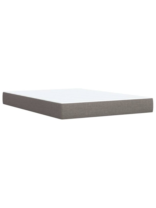 Box spring postel s matrací taupe 160x200 cm textil
