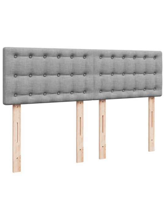 Box spring postel s matrací světle šedá 160 x 200 cm textil