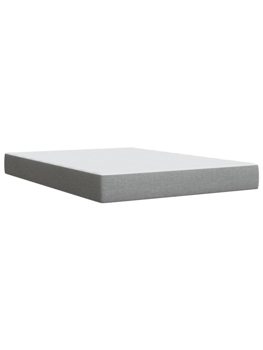 Box spring postel s matrací světle šedá 160 x 200 cm textil