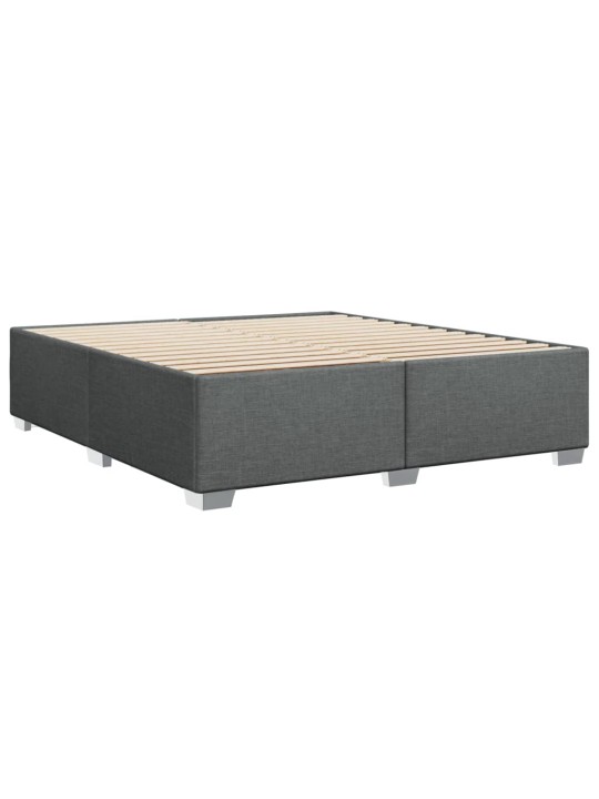 Box spring postel s matrací tmavě šedá 180x200 cm textil