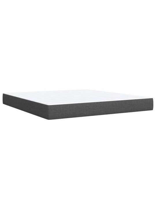 Box spring postel s matrací tmavě šedá 180x200 cm textil