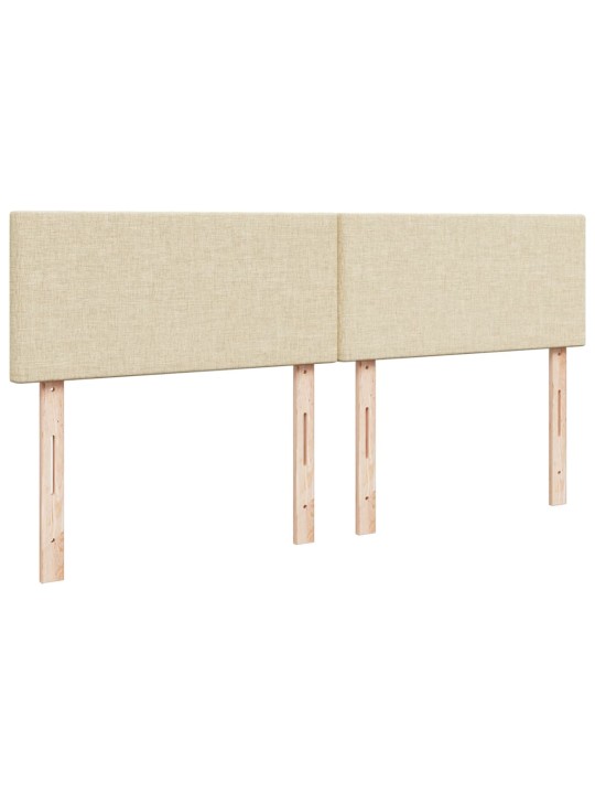 Box spring postel s matrací krémová 180x200 cm textil