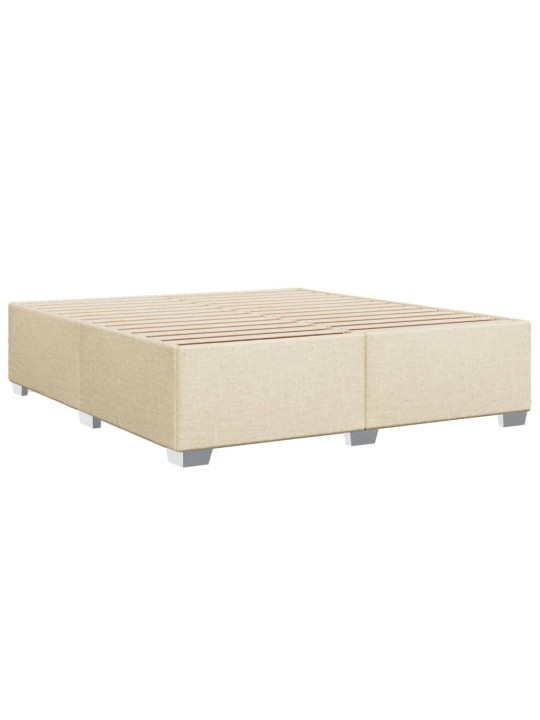 Box spring postel s matrací krémová 180x200 cm textil