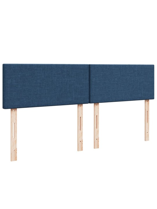 Box spring postel s matrací modrá 180x200 cm textil