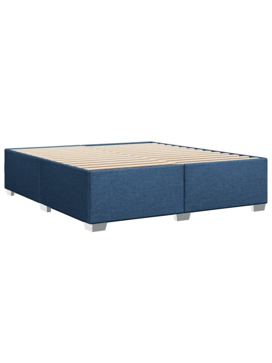 Box spring postel s matrací modrá 180x200 cm textil