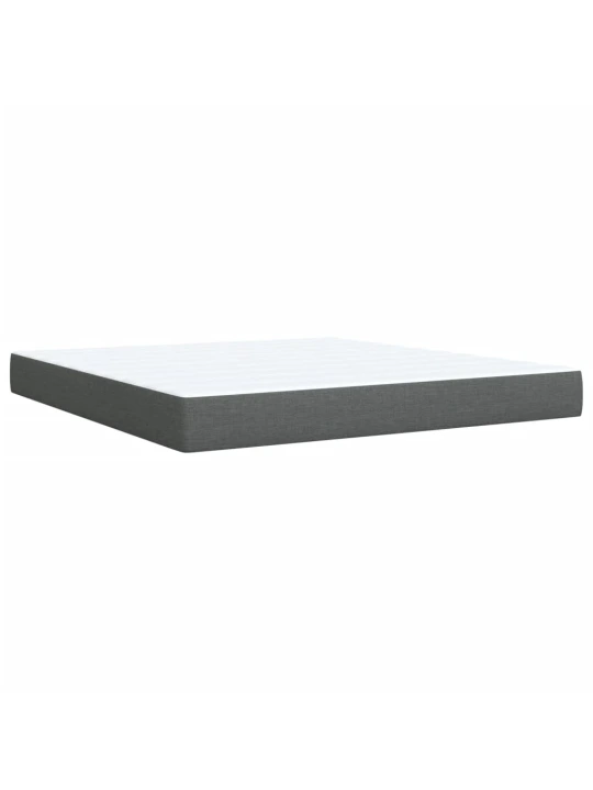 Box spring postel s matrací tmavě šedá 180x200 cm textil