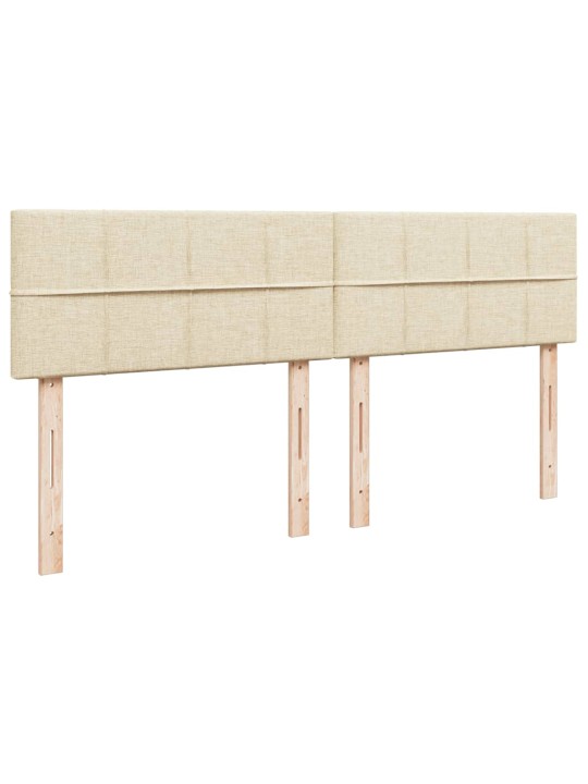 Box spring postel s matrací krémová 180x200 cm textil