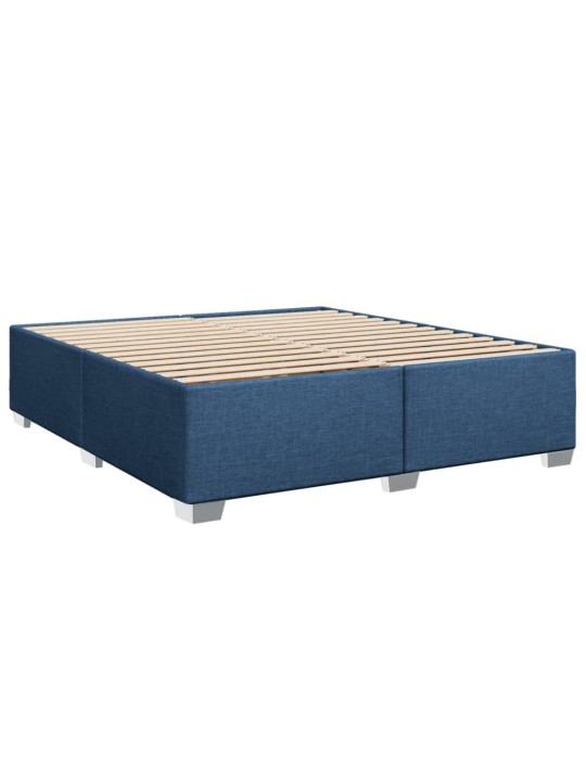 Box spring postel s matrací modrá 180x200 cm textil