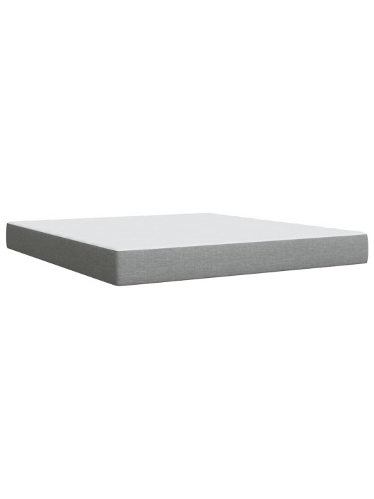 Box spring postel s matrací světle šedá 180 x 200 cm textil
