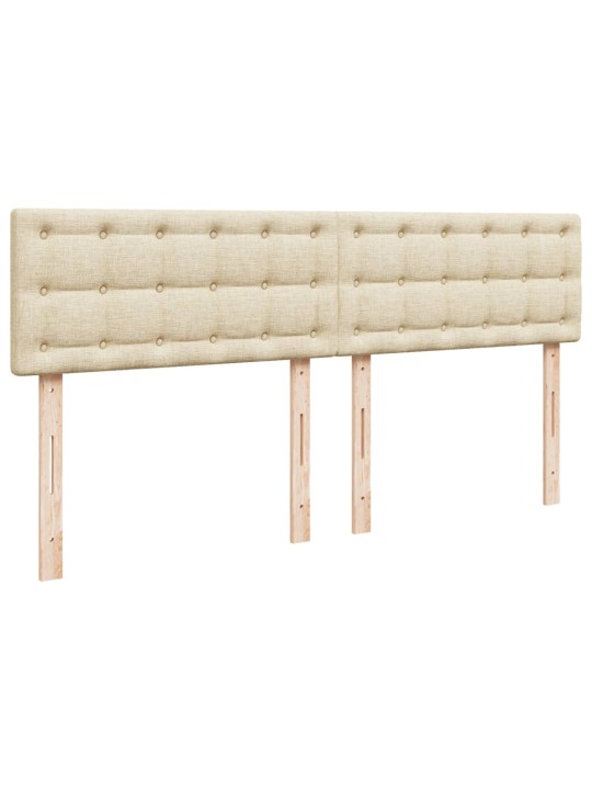 Box spring postel s matrací krémová 180x200 cm textil