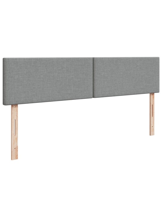 Box spring postel s matrací světle šedá 200 x 200 cm textil