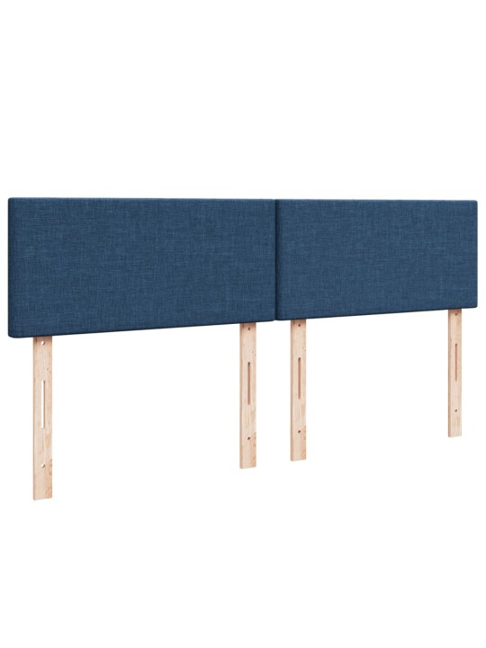Box spring postel s matrací modrá 200x200 cm textil