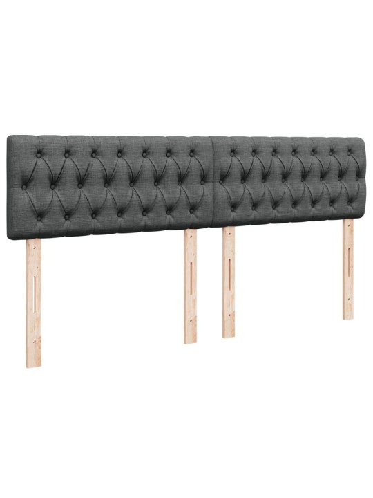 Box spring postel s matrací tmavě šedá 200x200 cm textil