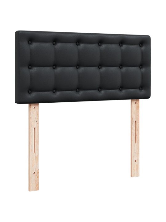 Box spring postel s matrací černá 100x200 cm umělá kůže
