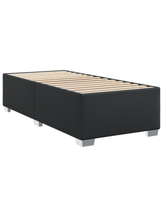 Box spring postel s matrací černá 100x200 cm umělá kůže