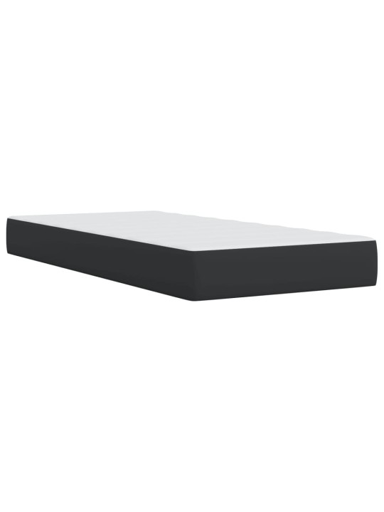 Box spring postel s matrací černá 100x200 cm umělá kůže