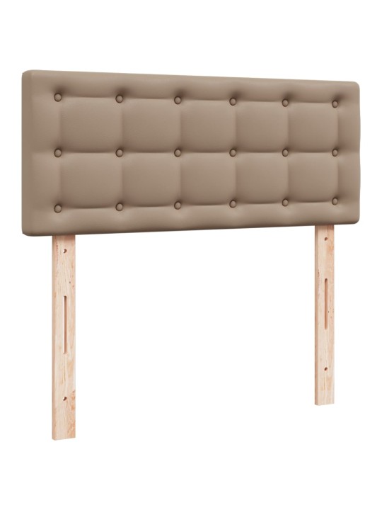 Box spring postel s matrací cappuccino 100x200 cm umělá kůže