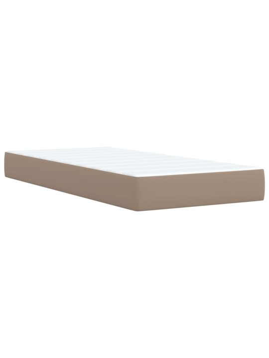 Box spring postel s matrací cappuccino 100x200 cm umělá kůže