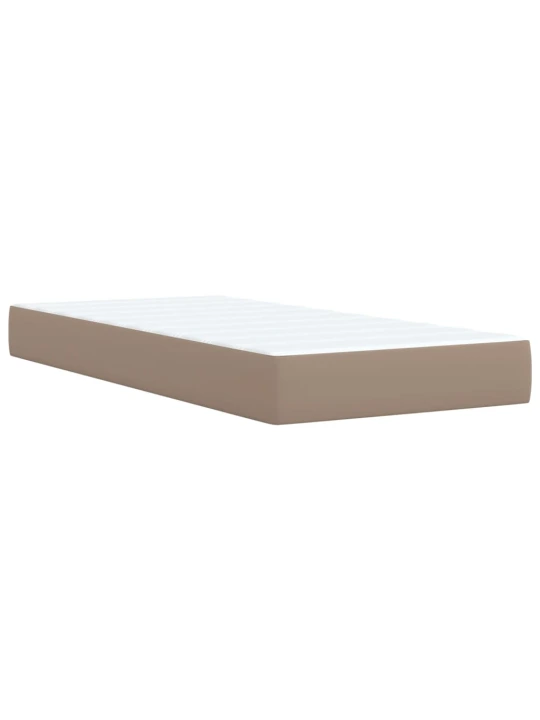 Box spring postel s matrací cappuccino 100x200 cm umělá kůže