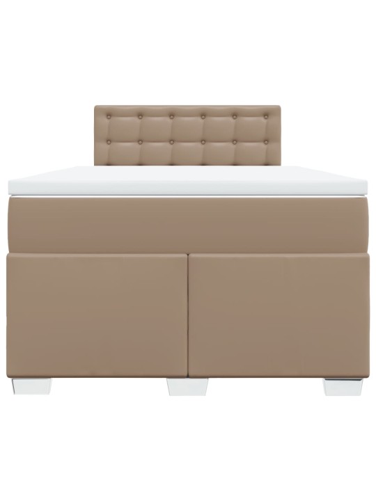 Box spring postel s matrací cappuccino 120x190 cm umělá kůže