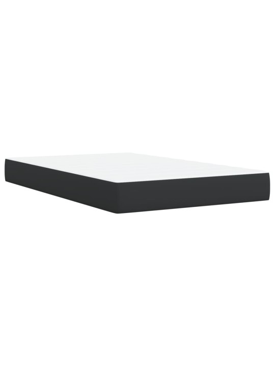 Box spring postel s matrací černá 120 x 200 cm umělá kůže