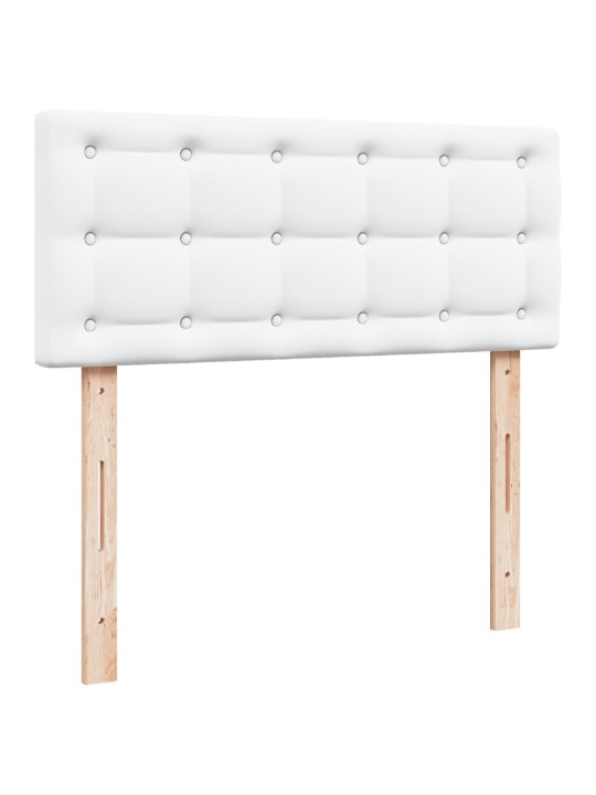 Box spring postel s matrací bílá 120x200 cm umělá kůže