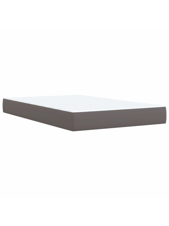 Box spring postel s matrací šedá 120x200 cm umělá kůže