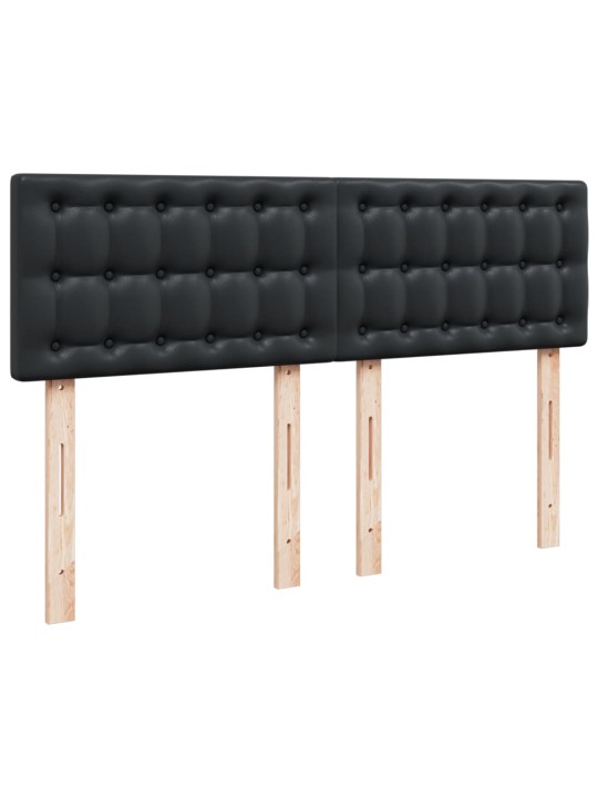 Box spring postel s matrací černá 140 x 190 cm umělá kůže