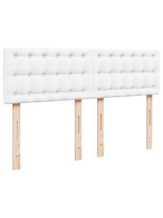 Box spring postel s matrací bílá 140x200 cm umělá kůže