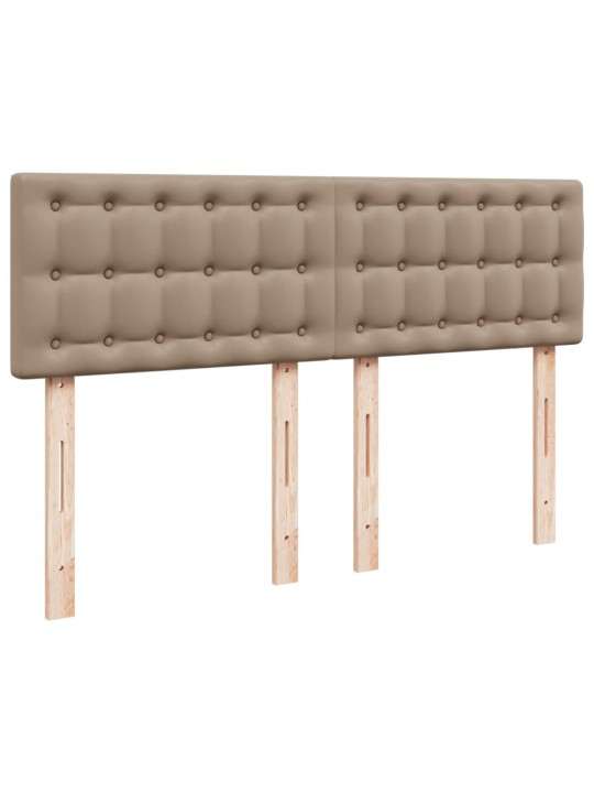 Box spring postel s matrací cappuccino 140x200 cm umělá kůže