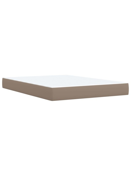 Box spring postel s matrací cappuccino 140x200 cm umělá kůže