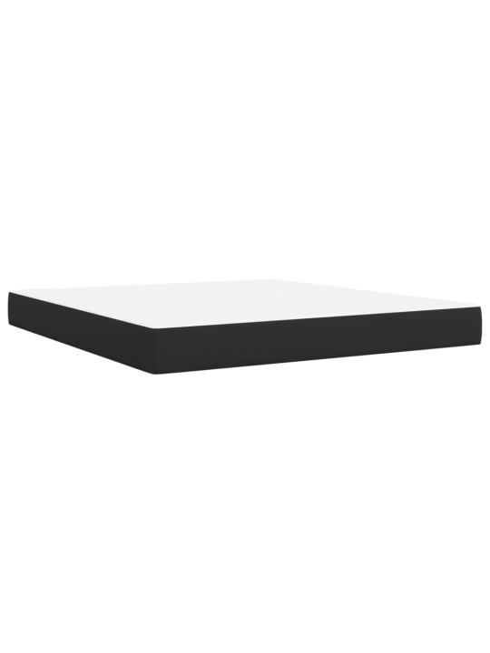 Box spring postel s matrací černá 180x200 cm umělá kůže