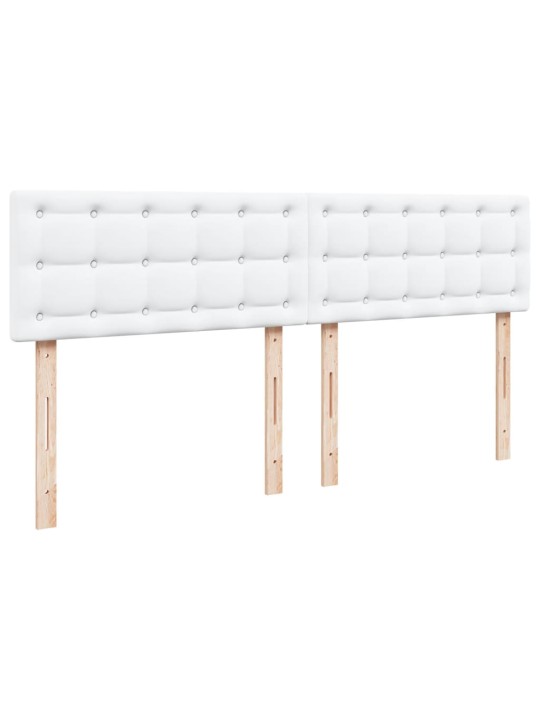 Box spring postel s matrací bílá 180x200 cm umělá kůže