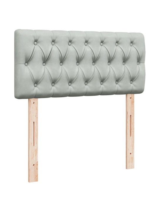 Box spring postel s matrací světle šedá 80 x 200 cm samet