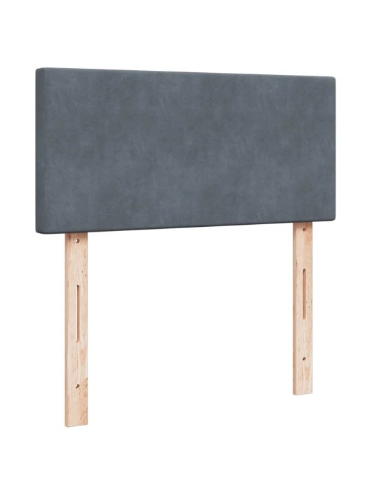 Box spring postel s matrací tmavě šedá 90x190 cm samet