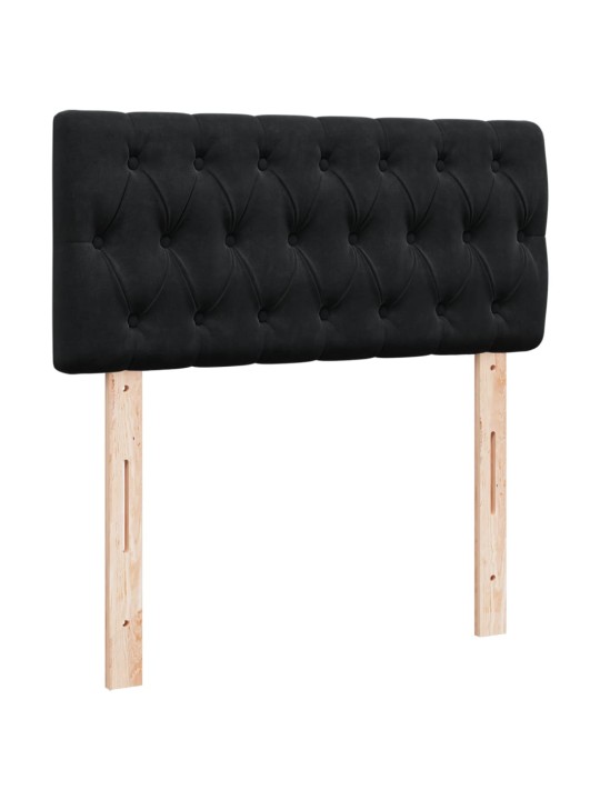 Box spring postel s matrací černá 90x190 cm samet
