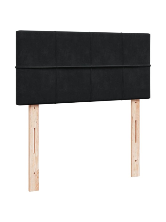Box spring postel s matrací černá 100x200 cm samet
