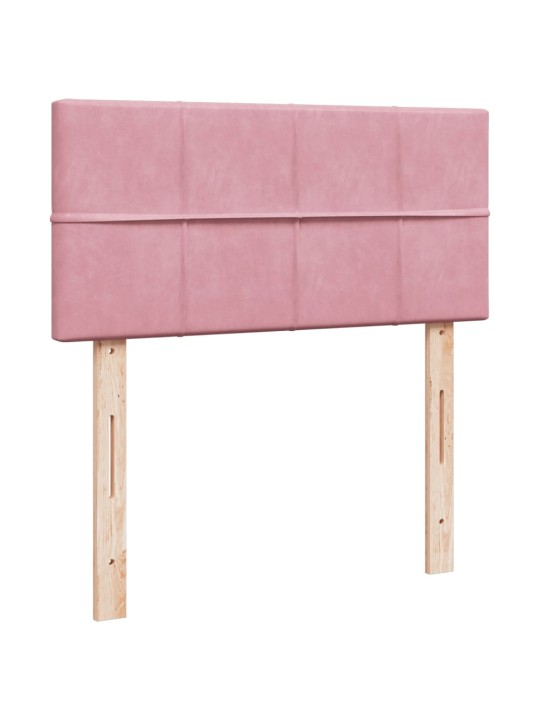 Box spring postel s matrací růžová 100x200 cm samet