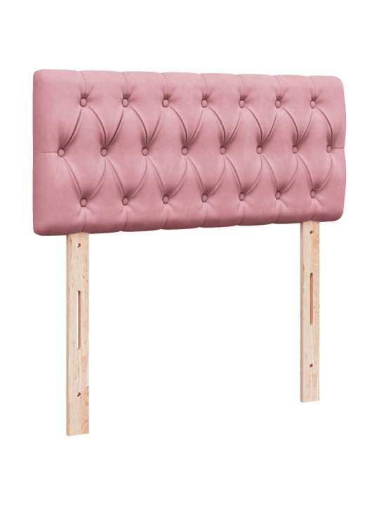 Box spring postel s matrací růžová 100x200 cm samet
