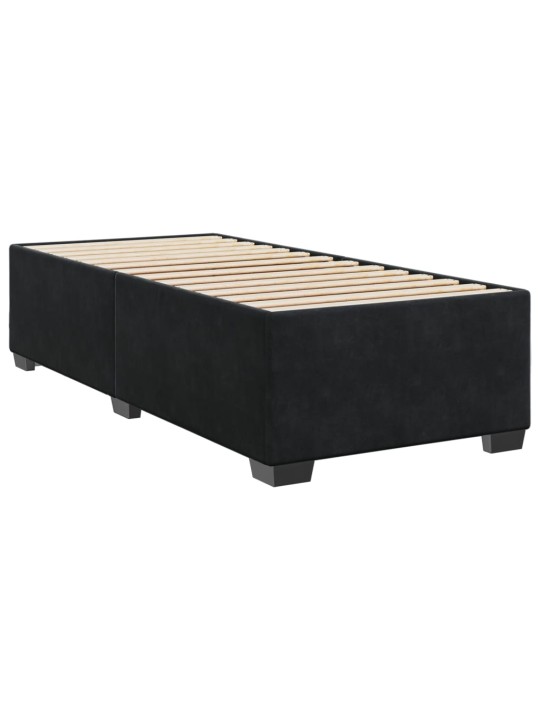 Box spring postel s matrací černá 100x200 cm samet