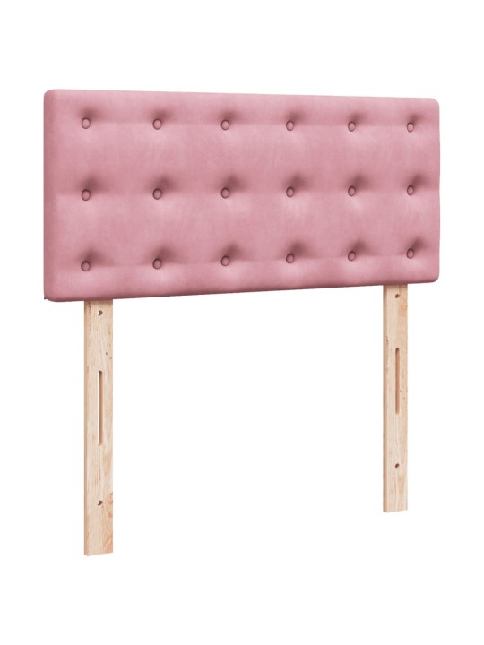 Box spring postel s matrací růžová 100x200 cm samet