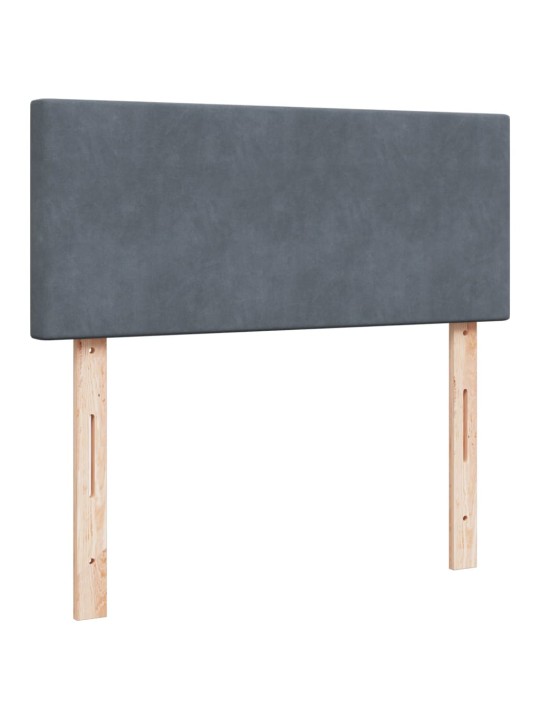 Box spring postel s matrací tmavě šedý 120x190 cm samet