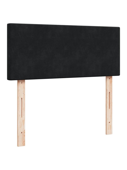 Box spring postel s matrací černá 120 x 190 cm samet