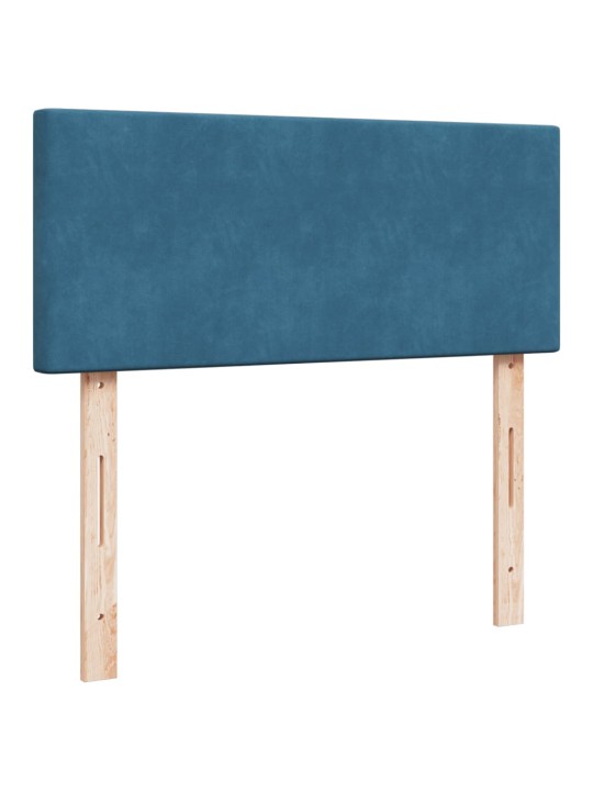 Box spring postel s matrací modrá 120 x 190 cm samet