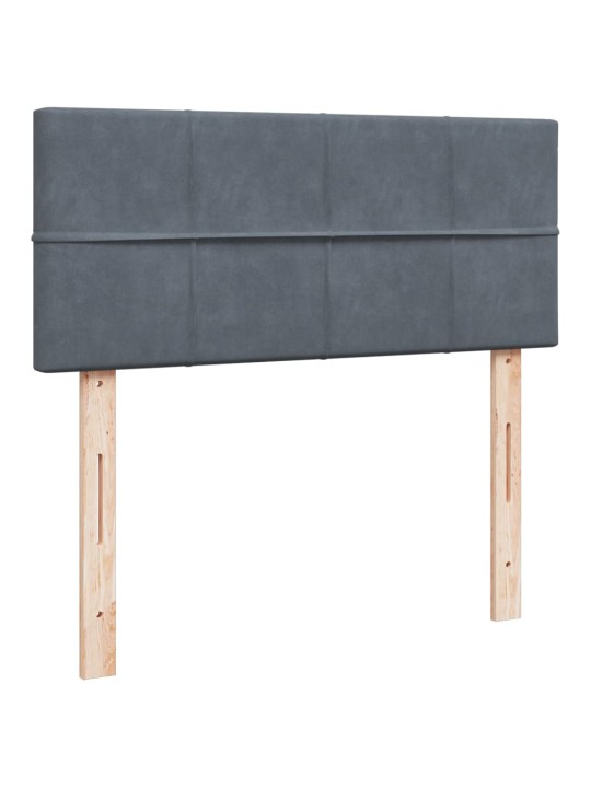 Box spring postel s matrací tmavě šedý 120x190 cm samet